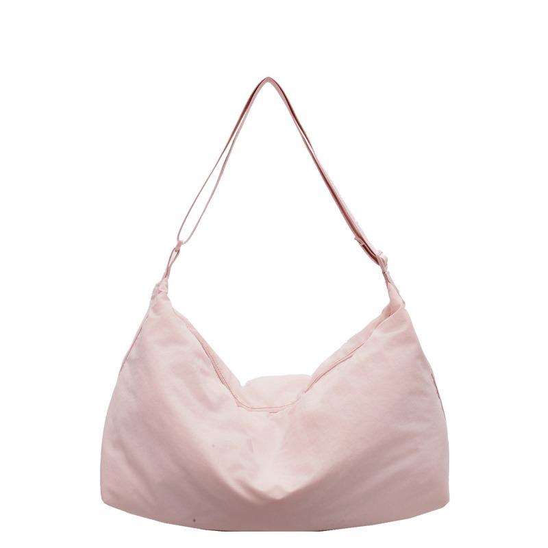 Pleated Soft Cloth Bag Women's Crossbody Bag Nylon Cloth Bag Large Capacity Simple Cloth Bag Shoulder Bag