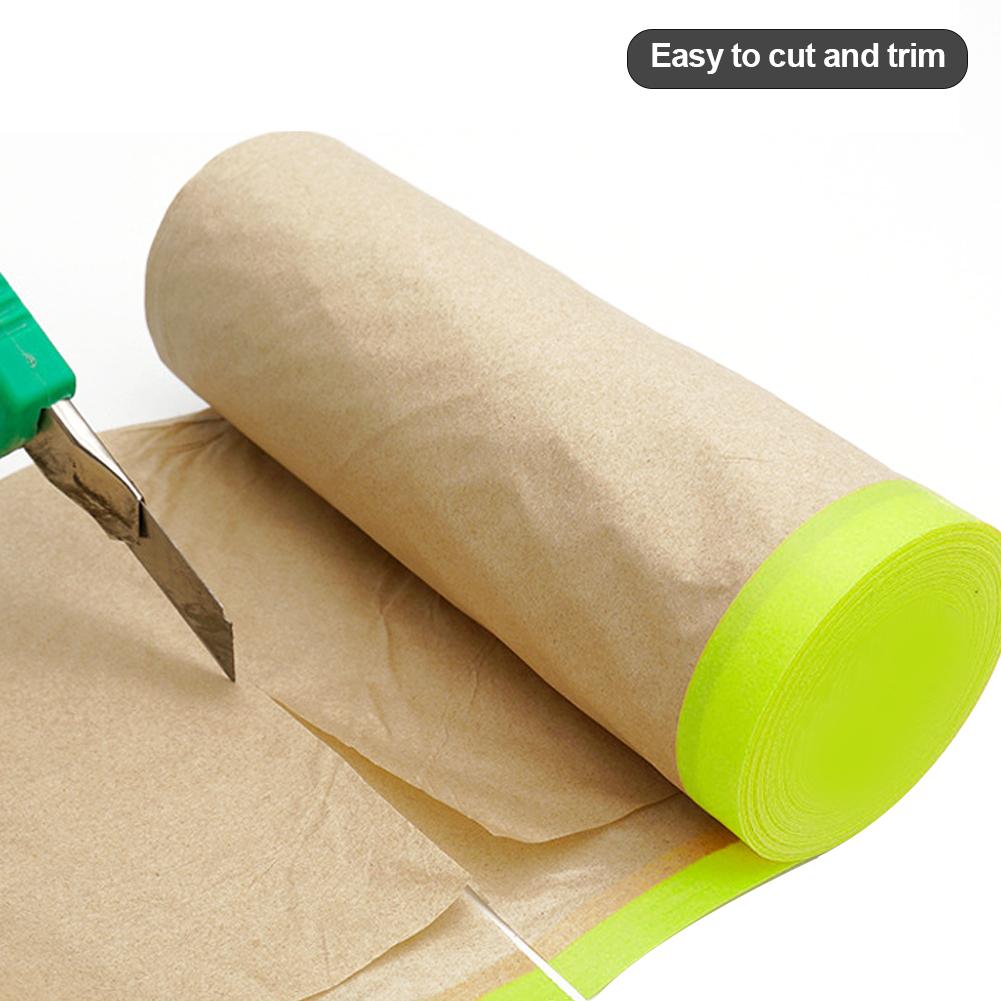 Автомобильная покраска с помощью распылительной ленты Маскирующая бумага Самоклеящаяся настенная обработка Покрытие для маскировки Защитная бумага для стен Защитник