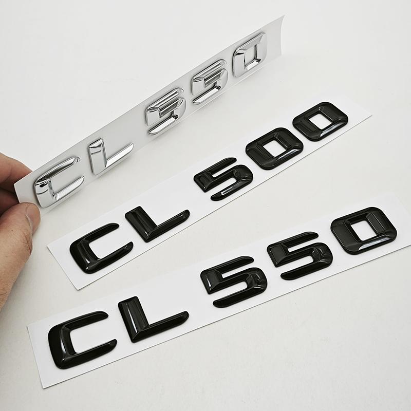 3D ABS Car Letters Logo CL500 CL550 CL600 Badge Rear Trunk Sticker For Mercedes Benz CL500 CL550 CL600 C215 C216 Accessories UQ4