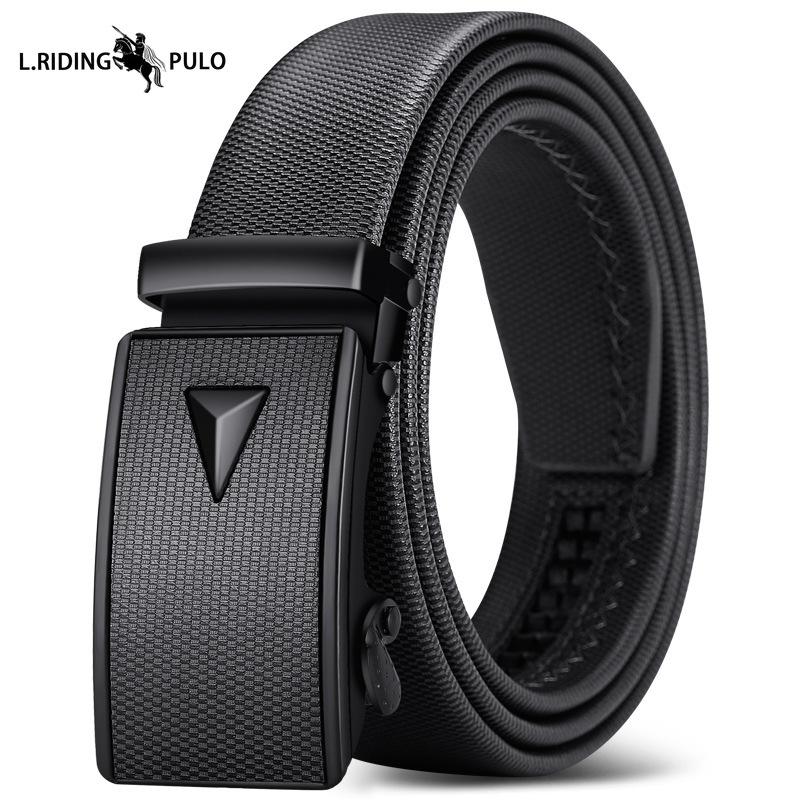 Men's Leather Belt High-end Automatic Buckle Versatile Simple Belt