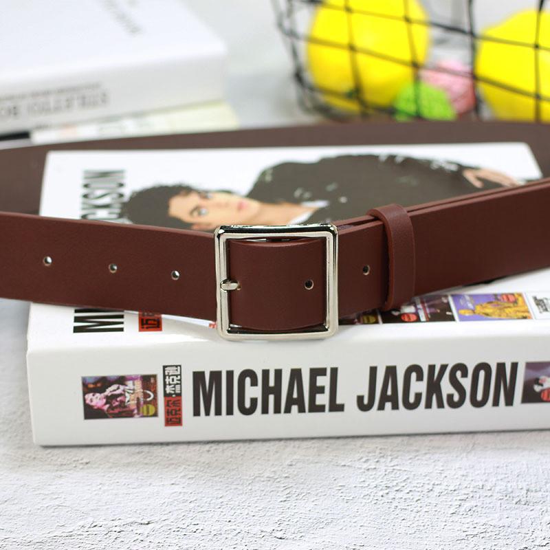Simple Solid Color Metal Square Buckle Decoration Women Casual Wide Belt For Everyday