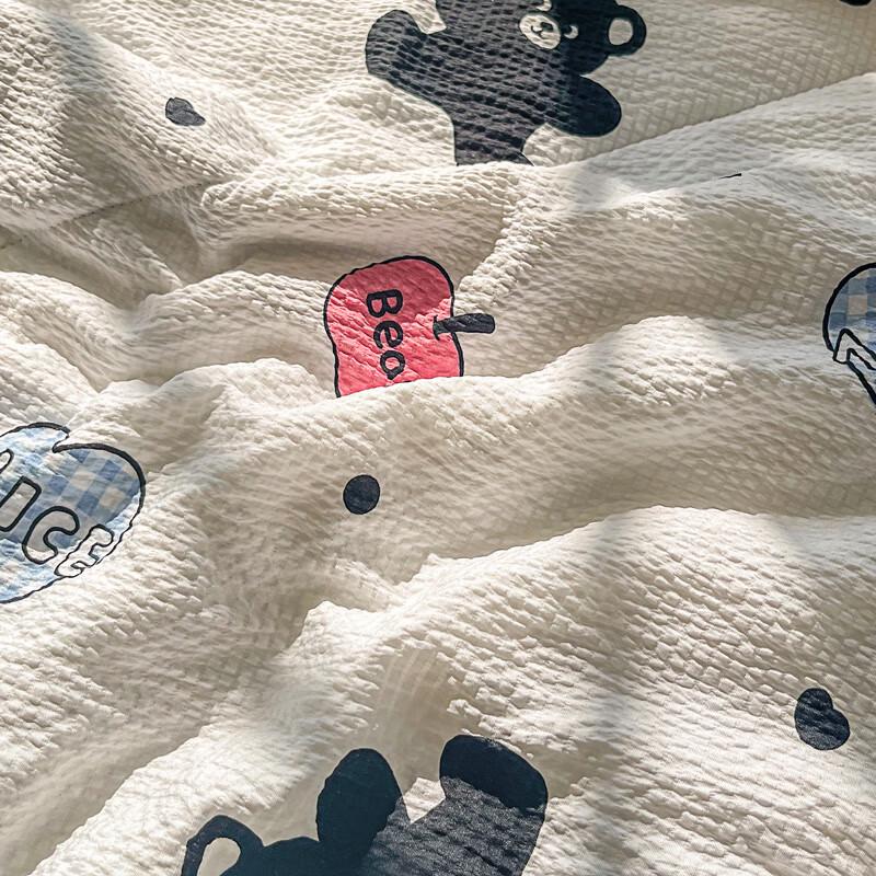 Jumping Bear Bubble Cotton Summer Quilt