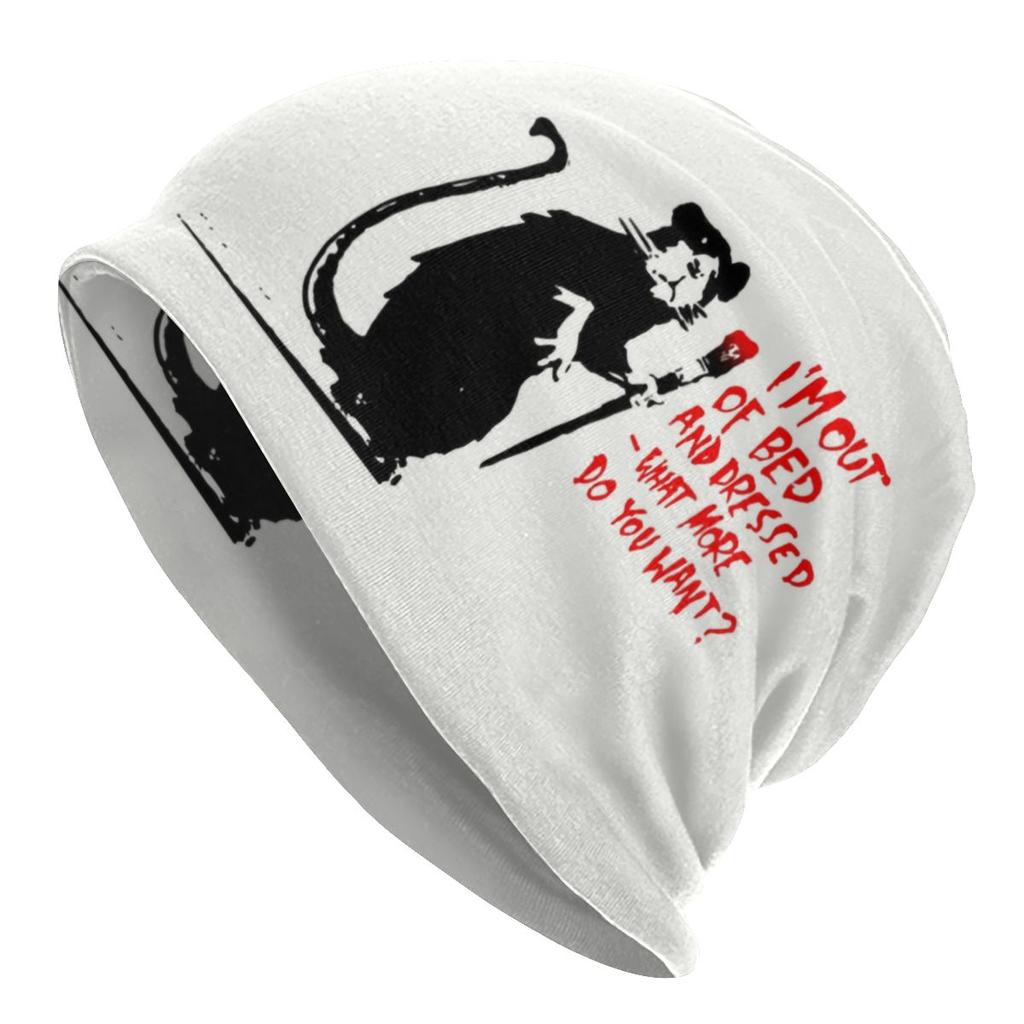 Banksy Art Graffiti Girl Heart Balloon Slouchy Beanie Unisex Women Hip Hop Winter Warm Skullies Beanies Hats Adult Knit Bonnet Cap