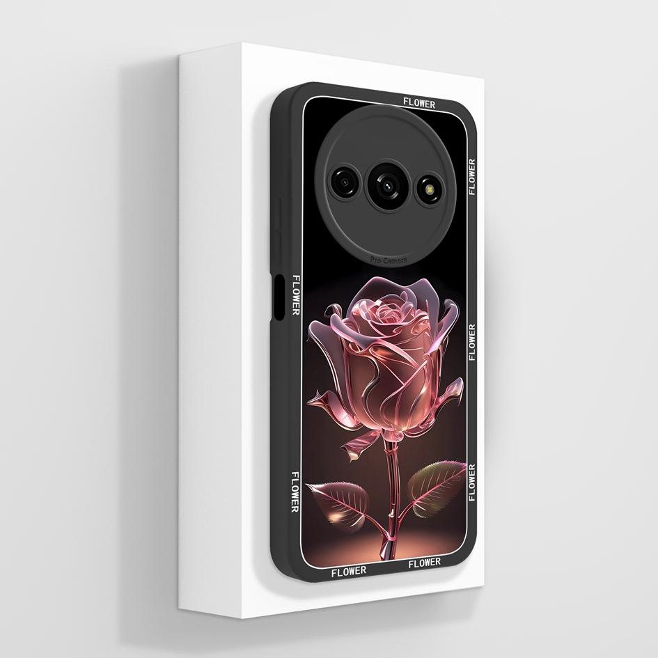 Милый клубничный и медвежий противоударный чехол из жидкого силикона для Redmi A1-A4