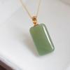 Hetian Jade No Matter Brand Necklace Women's Summer Simple Niche Square Clavicle Chain