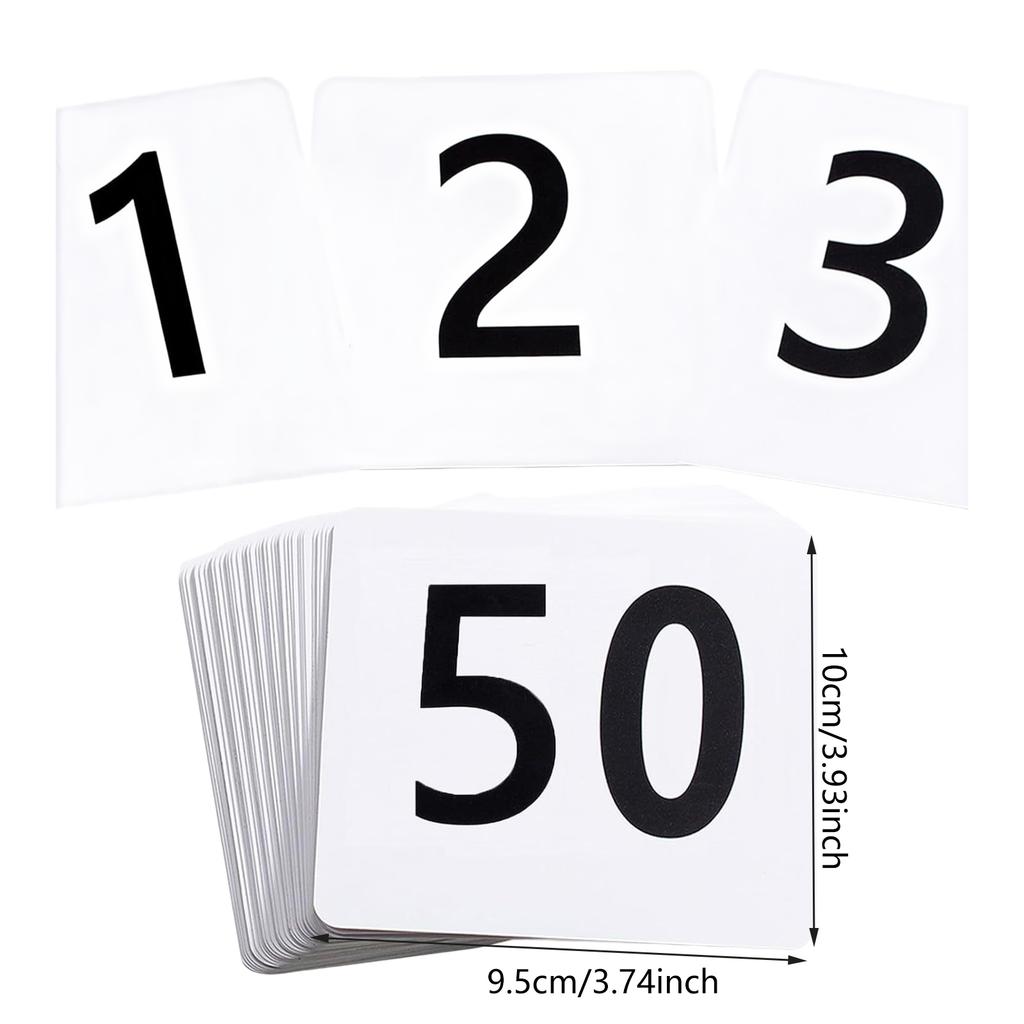 Paper Table Number Cards for Conferences and Parties Double Sided Numbered Seating Cards for Easy Viewing Place Card