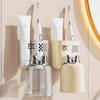 Magnetic Toothbrush Storage Rack Wall-mounted Punch-free Mouthwash Cup Electric Toothbrush Toothpaste Bathroom Organizer Holder