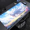 Розовый Лис Большой Игровой Коврик для Мыши XXL Игровой Коврик для Мыши Офисные Аксессуары для Длинного Стола Коврик для Мыши Кавайный Девятихвостый Лис Настольный Коврик Xxl