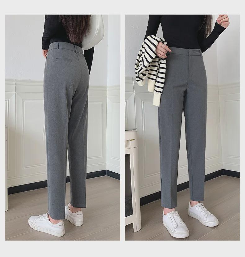 Women's High-Waist TR Suit Pants - Slim, Straight, Smart Casual for Spring To Autumn