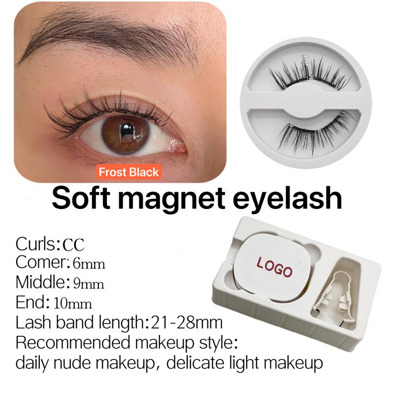2026 New Private Label Soft Magnetic Eyelashes Cruelty-Free Reusable Handmade Waterproof Long Lasting False Eyelashes Lash