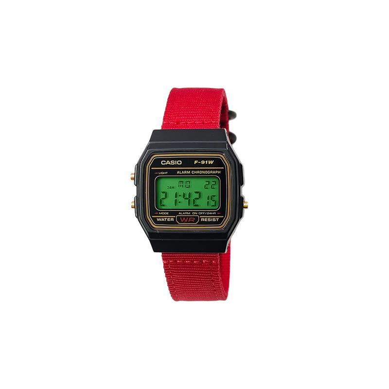 Casio Индивидуальные часы модифицированная серия водонепроницаемые для жизни F-91WS-7 модифицированные-NyloCore X1 классические ретро модные повседневные Кварц F-91WS-7
