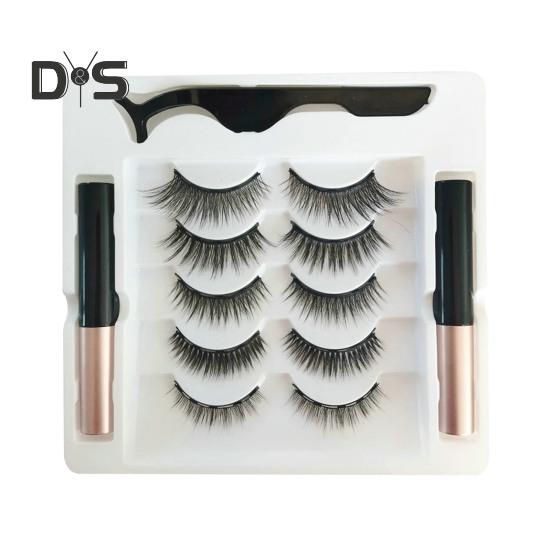 1 набор магнитных ресниц с пинцетом для подводки глаз, естественно выглядящие магнитные накладные ресницы с аппликатором, инструменты для макияжа глаз для женщин и девочек