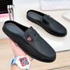 Casual Slippers for Men Mules Half Shoes Summer Rubber Sandals Man Adult Cheap Liquidation Korean Style Original Low Price Fun