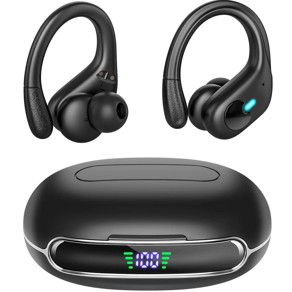 Wireless Earbuds, Bluetooth 5.4 Headphones Sport, Bluetooth Earbuds with ENC Noise Canceling Mic, Bass Stereo Wireless Earphone
