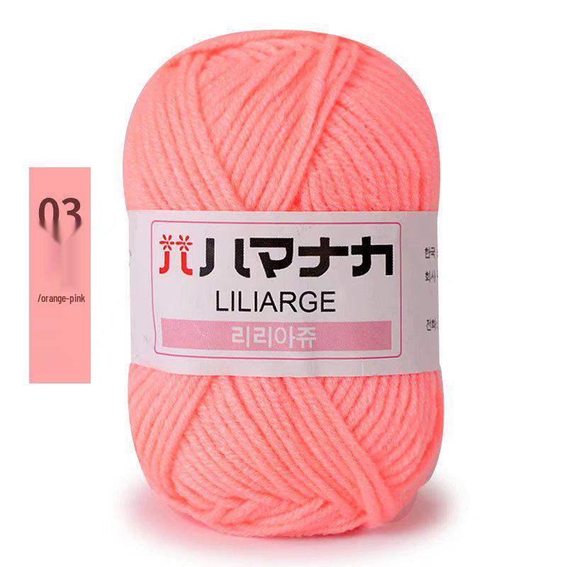 4-Ply Milk Cotton Yarn for Scarf, Doll, Bag, Medium-Thick Baby Crochet & Knitting DIY Material