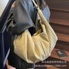 Canvas bag women's large capacity 2025 new summer versatile simple shoulder shopping bag college student class tote bag