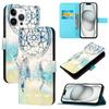 White Wind Chime Pattern PU Leather Wallet Phone Case–Magnetic Clasp,Shockproof & Card Slots for iPhone,Samsung,Huawei,Xiaomi,Moto,Oppo Vivo and More