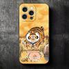 Мультяшный Толстый Тигр Смешной Мягкий Чехол для Телефона для iPhone 16 16E 17 Air 15 Pro Max 14 Plus 13 Mini 11 12 7 Черный Чехол Задняя Панель