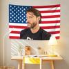 Дженсен Тэпестри Эклз Американский флаг Знаменитый актер Домашний декор Настенный ковер Покрытие Спальня Общежитие Задник Наружный декор Подарок для фанатов
