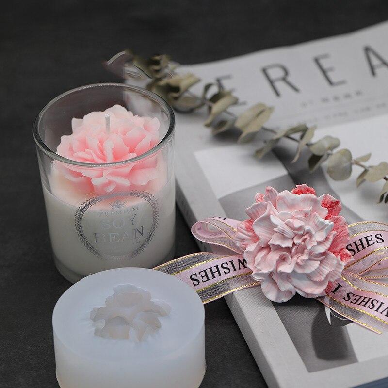 3 вида гвоздика, роза, цветок, форма для свечи, 3D цветок, силиконовая форма, ручная работа, сделай сам, цветочная форма для мыла