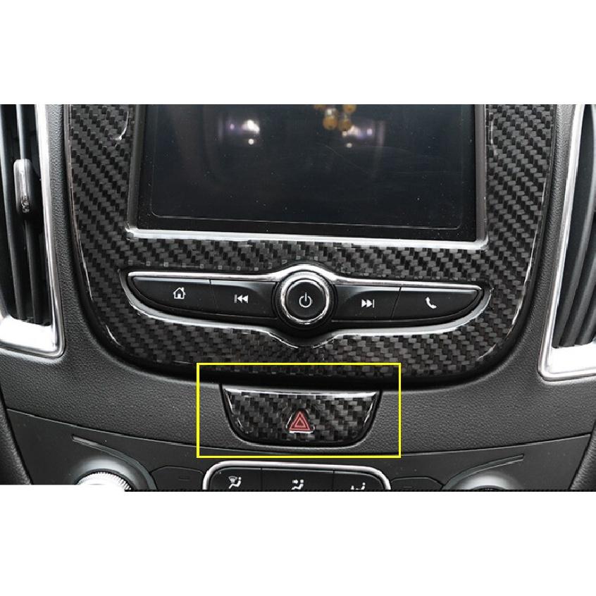 Emergency Light Switch Panel Trim For Chevrolet Malibu 16-22 Vinyl Carbon Fiber