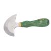 Round Head Knife Stainless Steel High Sharpness Wooden Handle Easy Control Leather Round Knife for Leather Craft DIY