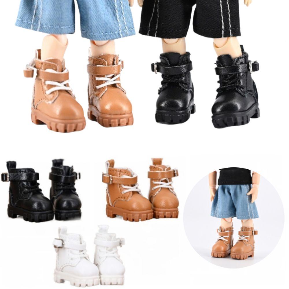 Cute Outfit Doll Leather Boots Pretend Play Obitsu 11 Doll Shoes DIY Toy Ob11 Shoes Holala Gcs