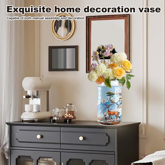 3D ваза-головоломка изогнутые части головоломки ваза 3D художественная ваза-головоломка со съемным стаканом для воды и подставкой для цветочной композиции домашний офис декор