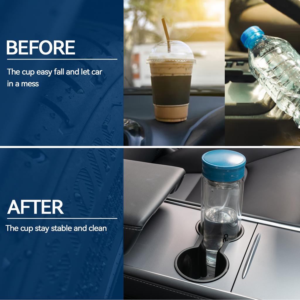 Подстаканник для центральной консоли, ящик для хранения, нетоксичный для модели Tesla 3 года 2021 2022, идеально подходит для водонепроницаемых аксессуаров для салона автомобиля