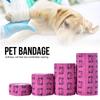 4 шт. Ветеринарный бинт для питомцев Первая помощь Самоклеящаяся дышащая лента Собаки Травма Эластичная обертывающая лента для тела Розово-красный кот