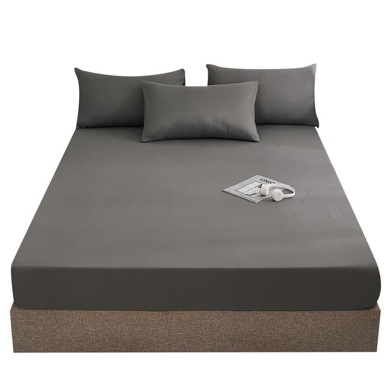 Однотонная напечатанная простыня Простыня для двуспальной кровати Покрывало для кровати Простыня из матового хлопка Защитник матраса Одно изделие Набор из трех предметов