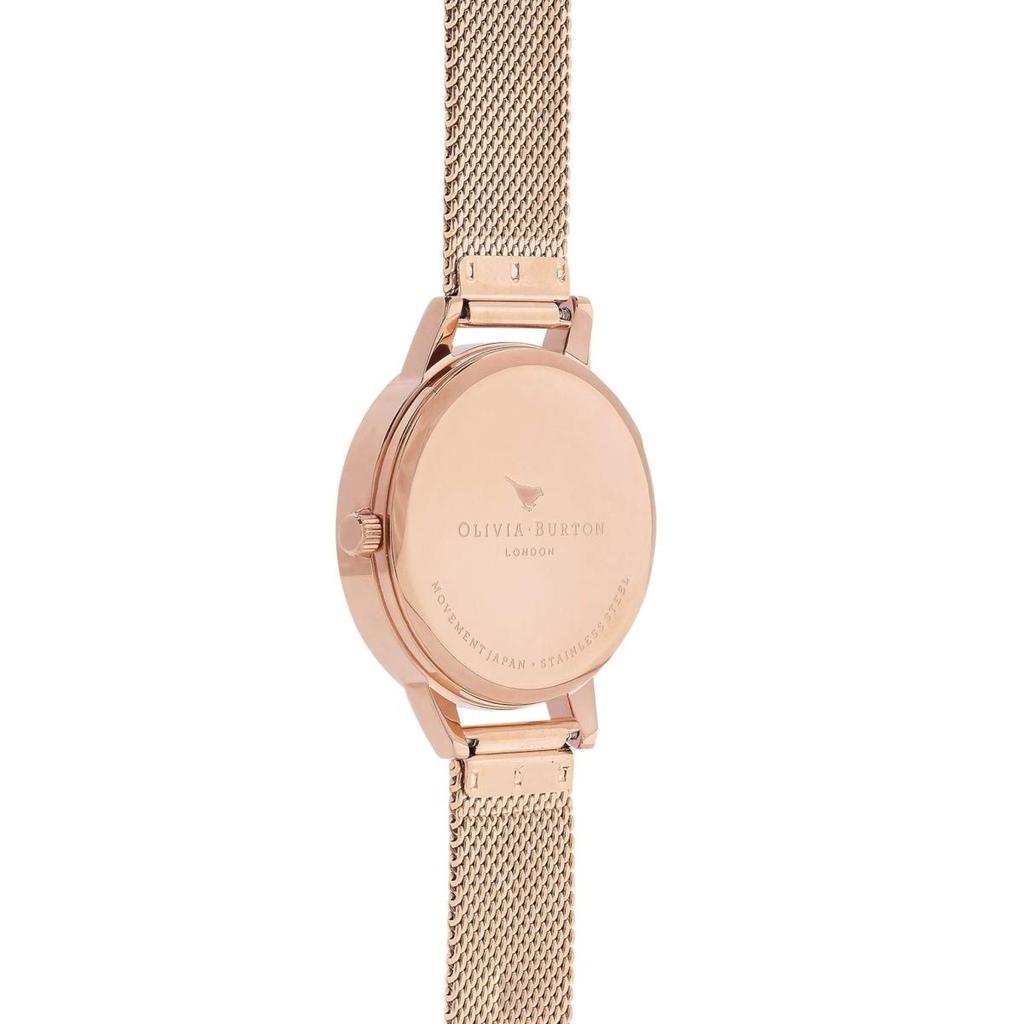 Authorized Distributor Olivia Burton Watch OB16VM11 Abstract Floral Rose Gold Mesh [OLIVIA BURTON] Women's
