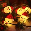 Christmas decorative lights, string lights, Christmas hats, clown atmosphere, colorful lights, store scene layout, hanging light