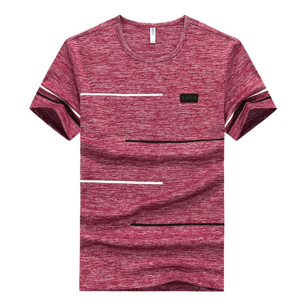Мужская футболка ST, летняя хлопковая футболка с круглым вырезом и коротким рукавом, футболки, модные тенденции для мужчин 