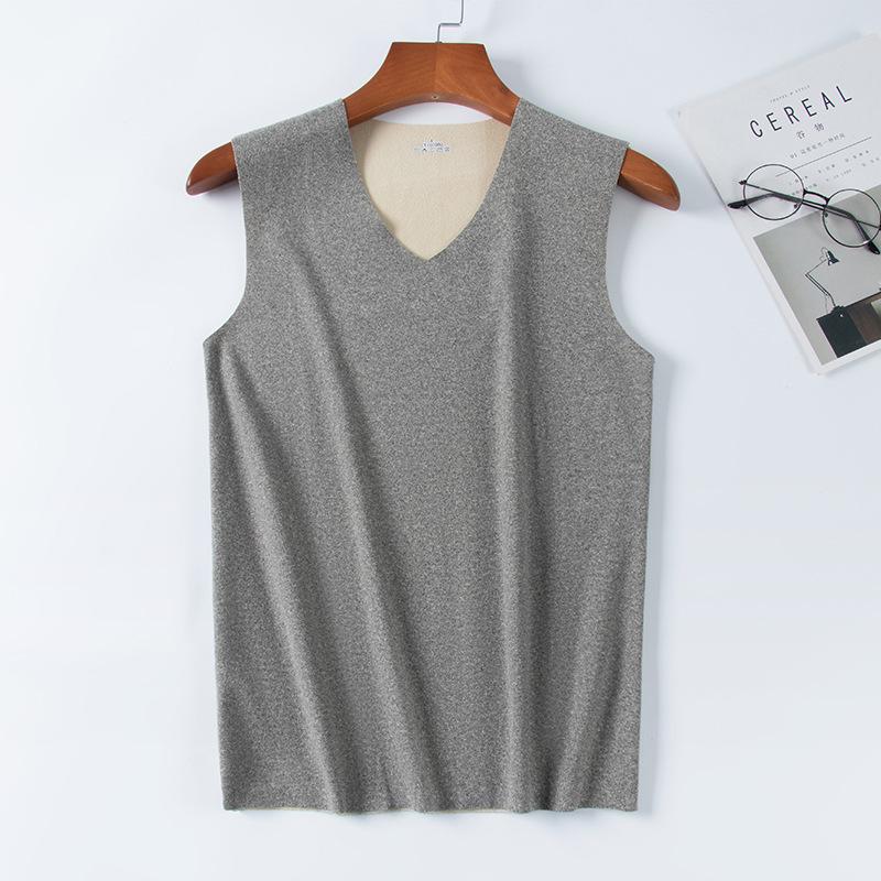 Мужской и женский двухцветный двусторонний бархатный бесшовный корректирующий жилет с отшлифованным низом.