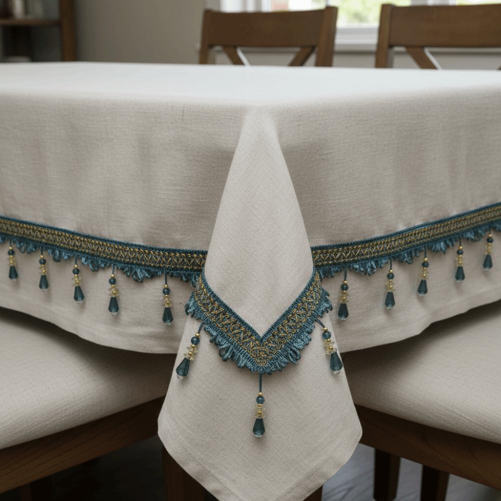 12M Droplet Shape Vintage Fringe Trim Crystal Hanging Beads Lace Trim Ribbon Window Treatment
