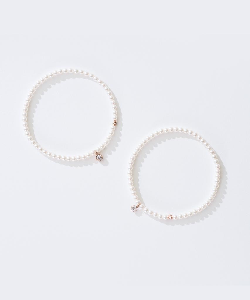 Браслет Dorocy 14K с муассанитом и жемчужной бусиной Swarovski (2 типа)