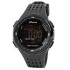 Digital Dash Inverted Urethane Black [Arias] ADWW18105RC-01 Men's Radio-controlled Watch, Waterproof, Multifunctional, Backlit, LCD, Belt,