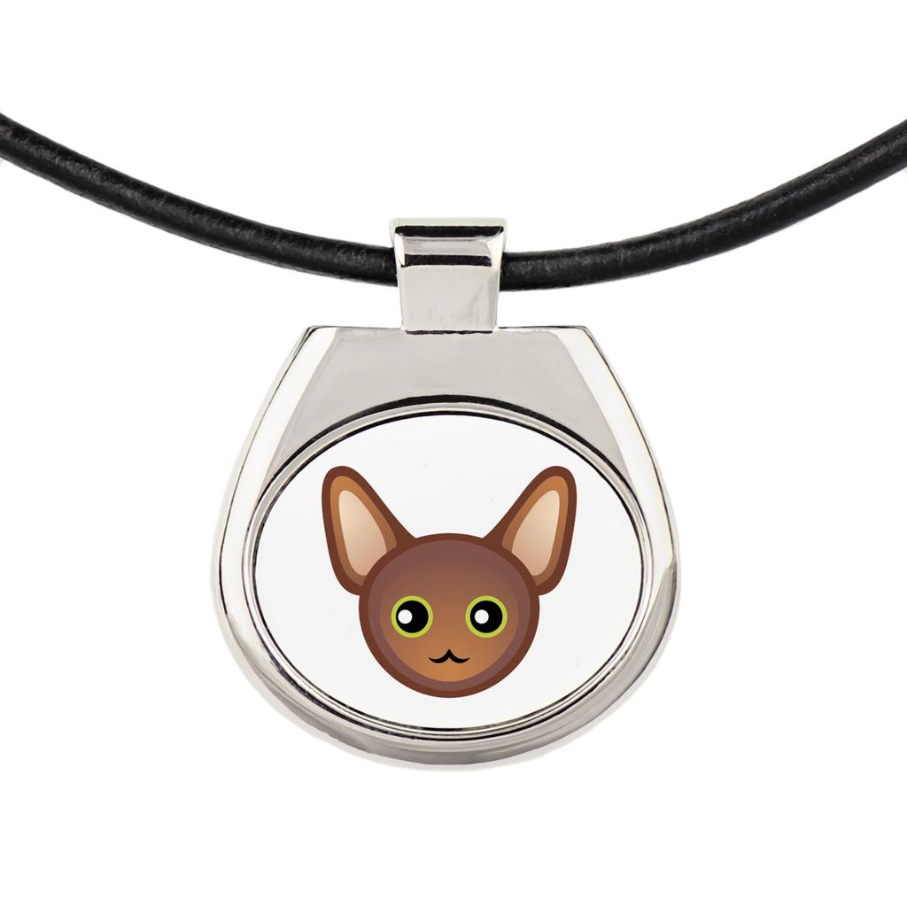 Oriental - pendant necklace with graphic on a chain strap by Art-Dog brand