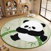 Мультяшный ковер круглый панда Милый детский коврик для ползания Гостиная Спальня Прихожая и т.д. Места для помещений и улицы Нескользящий коврик
