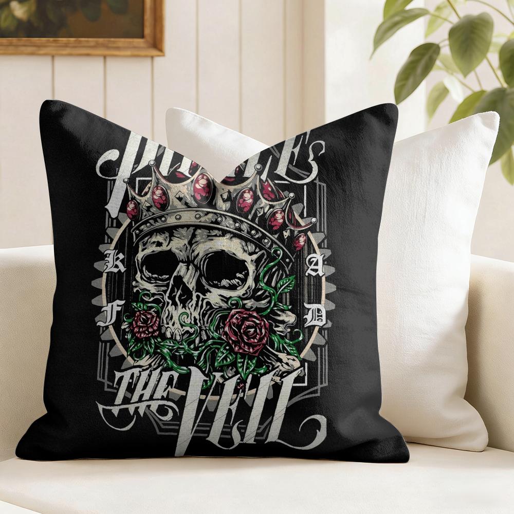 Punk Band PPierce The Veil Cushion Cover Eco Linen Pillow Case DoubleSided Print Breathable Durable Zipper Home Decor Gift