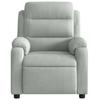 Electric Recliner Chair Light Grey Velvet