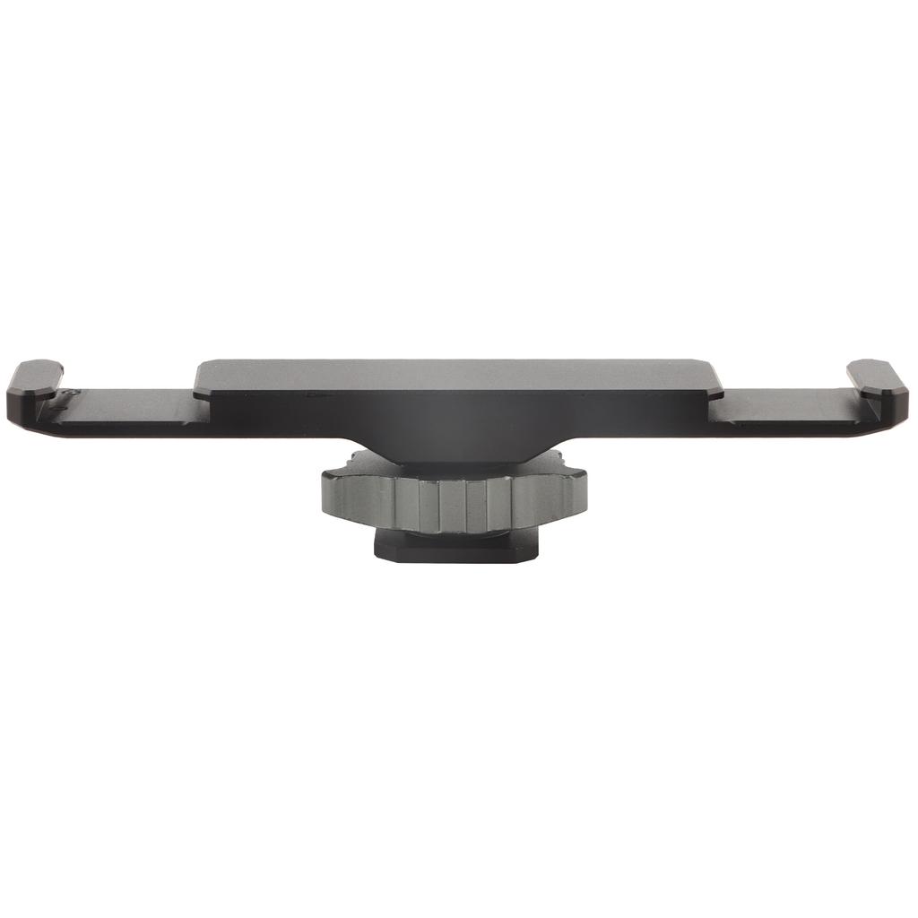 Dual Bracket Cold Shoe Mount Extension Bar for LED Video Light Microphone Live Streaming