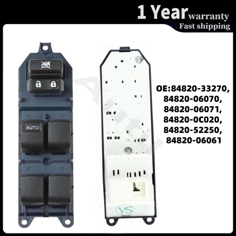 Master Power Window Switch 84820‑33270 for Toyota Camry Yaris Tacoma 2006‑2015 Electric Glass Lifter Control Button Accessories