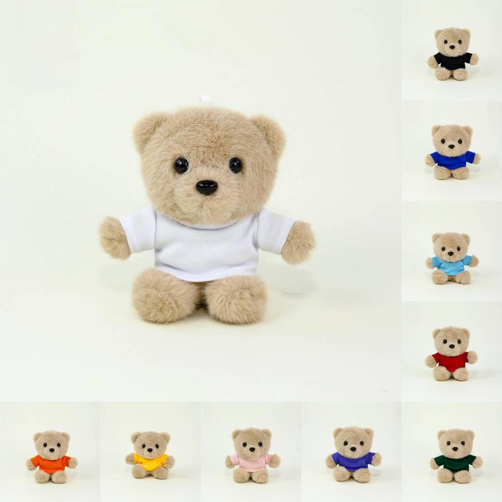 Teddy Bear Plush Toy Keychain With Printing For Gift And Decoration