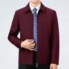 Spring and Autumn New Wool Jacket Men's Thin Casual Middle-aged and Elderly Tops Business Lapel Loose Daddy Jacket