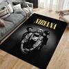 Ковер с портретом группы Nirvana, черно-белый, противоскользящий, подходит для гостиной и спальни, под диваны