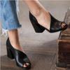 Plus Size Women Sandals Shoes New Summer High Heels Shoes Fashion Chunky Heels Platform Casual Ladies Fish Mouth Sandalias
