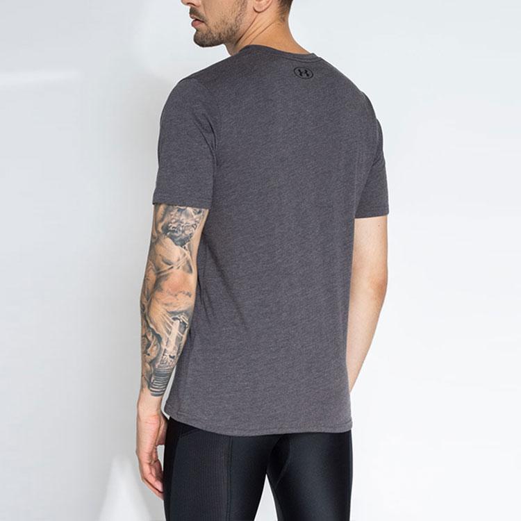 Under Armour Футболка с круглым вырезом и большим логотипом, мужская, угольного цвета 1329583-019