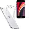Protective Case - Phonillico® - iPhone SE 2020 - Soft Silicone - Tempered Glass - Transparent